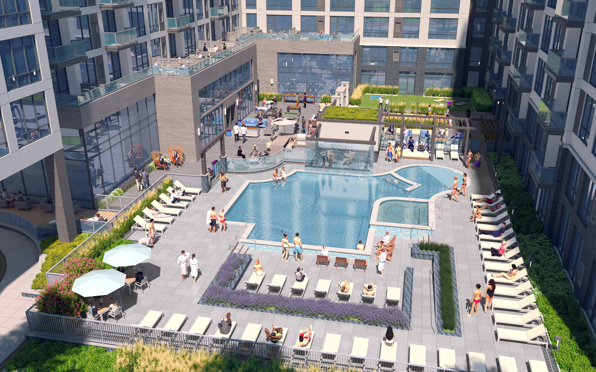 TheDeclan-luxury apartment-pool-Port Imperial-New Jersey